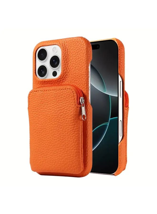 Pink Faux Leather Phone Case With Zipper Wallet Anti Drop Protective Cover For Galaxy A33 5G - Image 3